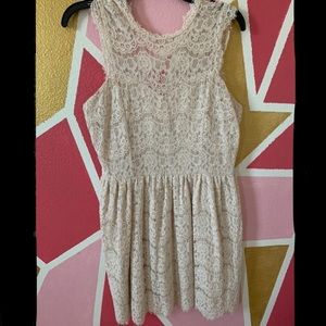XHILARATION cream colored dress